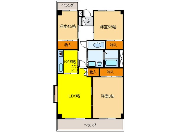 レシール今町の物件間取画像